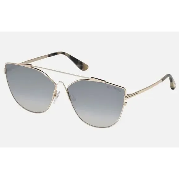 ?✨NEW✨?NWT Tom Ford Jacquelyn Grey Mirror Cat Eye Sunglasses display picture 3